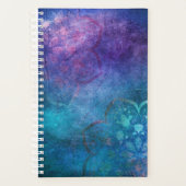 Turquoise en groene elegante lotusbloem planner (Voorkant)