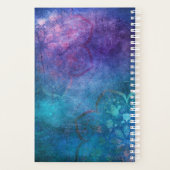 Turquoise en groene elegante lotusbloem planner (Achterkant)