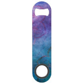 Turquoise en groene elegante lotusbloem speed flessenopener (Voorkant)