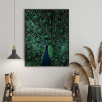 Turquoise en groene Peacock Wall Art Poster