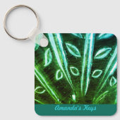 Turquoise en groene Sleutelhanger (Voorkant)