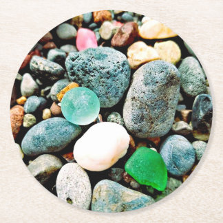 Turquoise en Groene Zeeglas Pulp Board Onderzetter