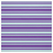 Turquoise en Indigo Colored Lined Pattern Stof (Swatch)