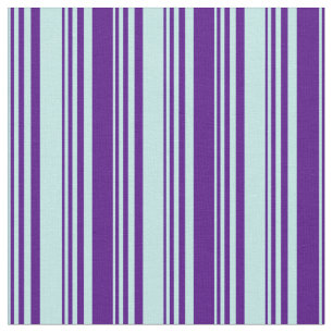 Turquoise en Indigo gekleurd Striped Patroon Stof