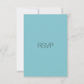 Turquoise en Ivory Zand Dollar Response Kaart (Achterkant)
