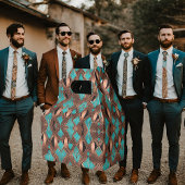 Turquoise en koper bedankdoosjes