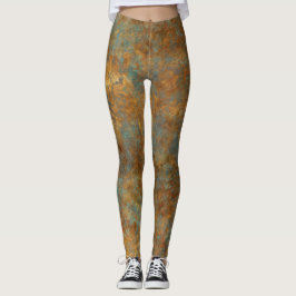 Turquoise en koper leggings