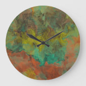 Turquoise en koper met gouden accenten grote klok (Voorkant)