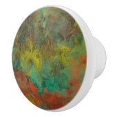 Turquoise en koper met gouden accenten keramische knop (Rechts)