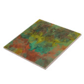Turquoise en koper met gouden accenten tegeltje (Zijkant)