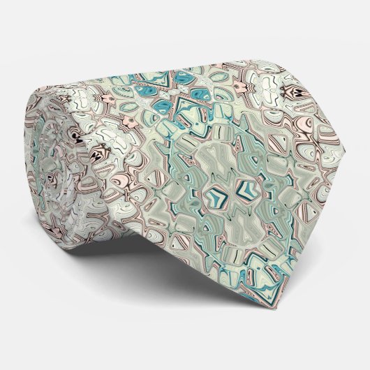 Turquoise en kopermengsel stropdas (Opgerold)