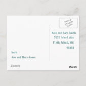 Turquoise en koraal Briefkaarten aan te passen (Achterkant)