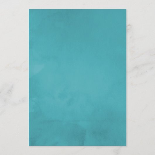 Turquoise en koraal rustiek bloemig Baby shower Advieskaart (Achterkant)