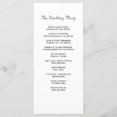 Turquoise en koraal Zinnia Flower Wedding Program Programmakaart (Achterkant)