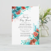 Turquoise- en koraalmoerasrijden met douwer kaart (Staand voorkant)