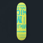 Turquoise en Lemon Grunge Typography Word Cloud Persoonlijk Skateboard<br><div class="desc">Het effect van dit trendy straattekst gebaseerd ontwerp hangt van de lengte van jouw naam af. Selecteer "Klik om verder aan te passen"bij de bodem van "deze sjabloon"personaliseer om de blik te krijgen u wilt. U kunt de achtergrond en/of tekst om het even welke kleur maken u eveneens wilt. Veel...</div>