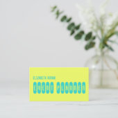 Turquoise en Lemon Modern Typography Design Visitekaartje (Staand voorkant)