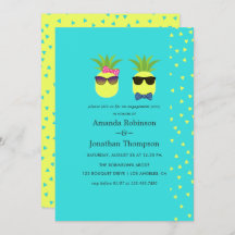 Turquoise en Lemon: Pineapple Engagement Party