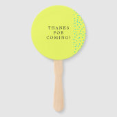 Turquoise en Lemon Summer Beach Wedding Favor Handwaaier (Achterkant)