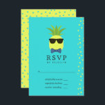 Turquoise en Lemon Tropical Summer Bar Mitzvah RSVP Kaartje<br><div class="desc">Fun ananasples cartoon strand Bar Mitzvah rsvp kaarten die aan uw gebeurtenisspecificaties kunnen worden aangepast.</div>