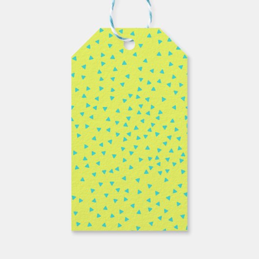 Turquoise en Lemon Tropical Summer Beach Wedding Cadeaulabel (Achterkant)