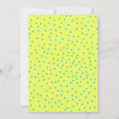 Turquoise en Lemon Tropical Summer Beach Wedding Kaart (Achterkant)