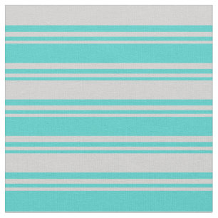 Turquoise en Light Grey Colored Lines Stof