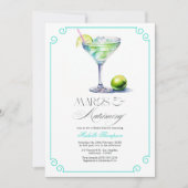 Turquoise en Limoen Margs & Huwelijk Vrijgezellenf Kaart (Voorkant)