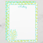 Turquoise en limoengroen (Voorkant / Achterkant)