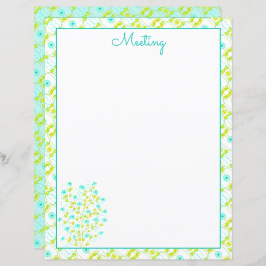 Turquoise en limoengroen (Voorkant / Achterkant)