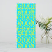 Turquoise en limoengroene geometrische patroon (Staand voorkant)