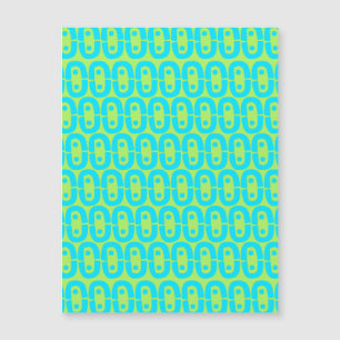 Turquoise en limoengroene geometrische patroon