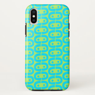 Turquoise en limoengroene geometrische patroon Case-Mate iPhone case