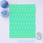 Turquoise en limoengroene geometrische patroon flyer (Enkel)
