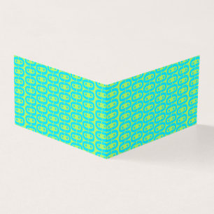 Turquoise en limoengroene geometrische patroon kaart