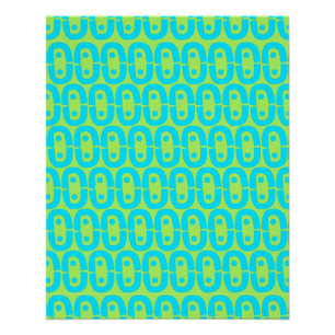 Turquoise en limoengroene geometrische patroon perfect poster