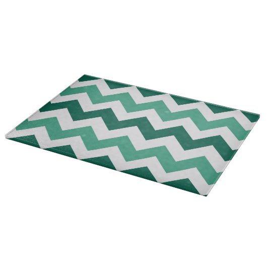 Turquoise en Mint Chevron Pattern Snijplank (Hoek)