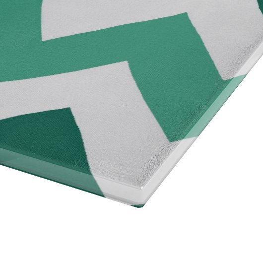Turquoise en Mint Chevron Pattern Snijplank (Hoek)