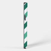Turquoise en Mint Chevron Zigzag Monogram iPhone Hoesje (Rechterkant)