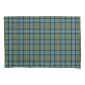 Turquoise en Moss Green Plaid Californië Tartan Kussensloop (Voorkant)