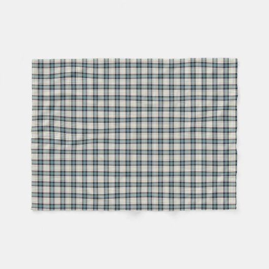 Turquoise en Navy Rustic Pset Fleece Deken (Voorkant (Horizontaal))