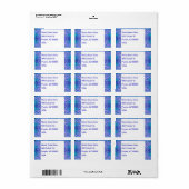 Turquoise en Paars glas Abstract Etiket (Full Sheet)