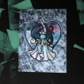 Turquoise en Paarse Buikdanseres Liefdeshart Briefkaart