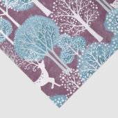 Turquoise en Paarse Herten Dorpsvakantie  Tissuepapier (Detail)