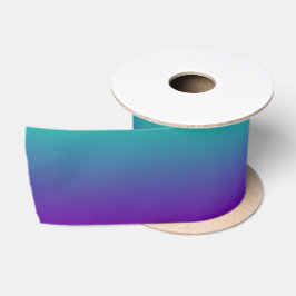 Turquoise en Paarse Violet Ombre Satijnen Lint