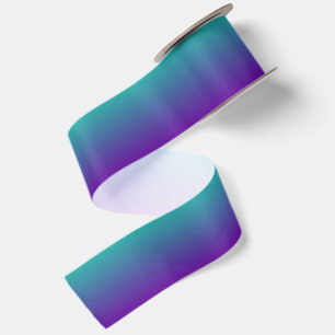 Turquoise en Paarse Violet Ombre Satijnen Lint