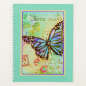 Turquoise en paarse vlinder planner (Voorkant)