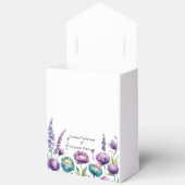 Turquoise en Paarse Wildflowers Wedding Bedankdoosjes (Open)