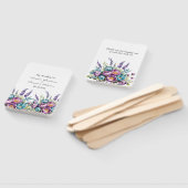 Turquoise en Paarse Wildflowers Wedding Handwaaier (Niet-gemonteerd)