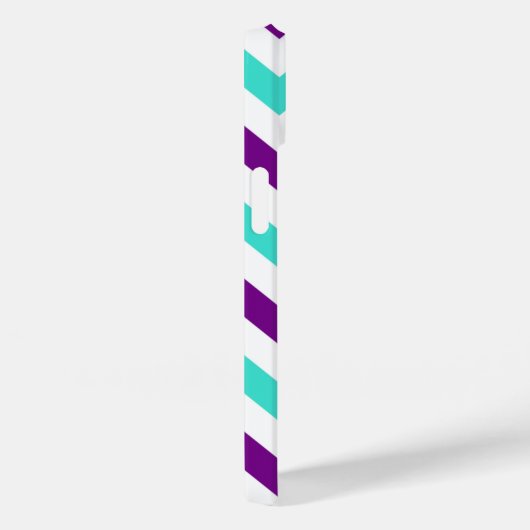 Turquoise en Paarse Zigzag Case-Mate iPhone Case (Achterkant / Rechts)